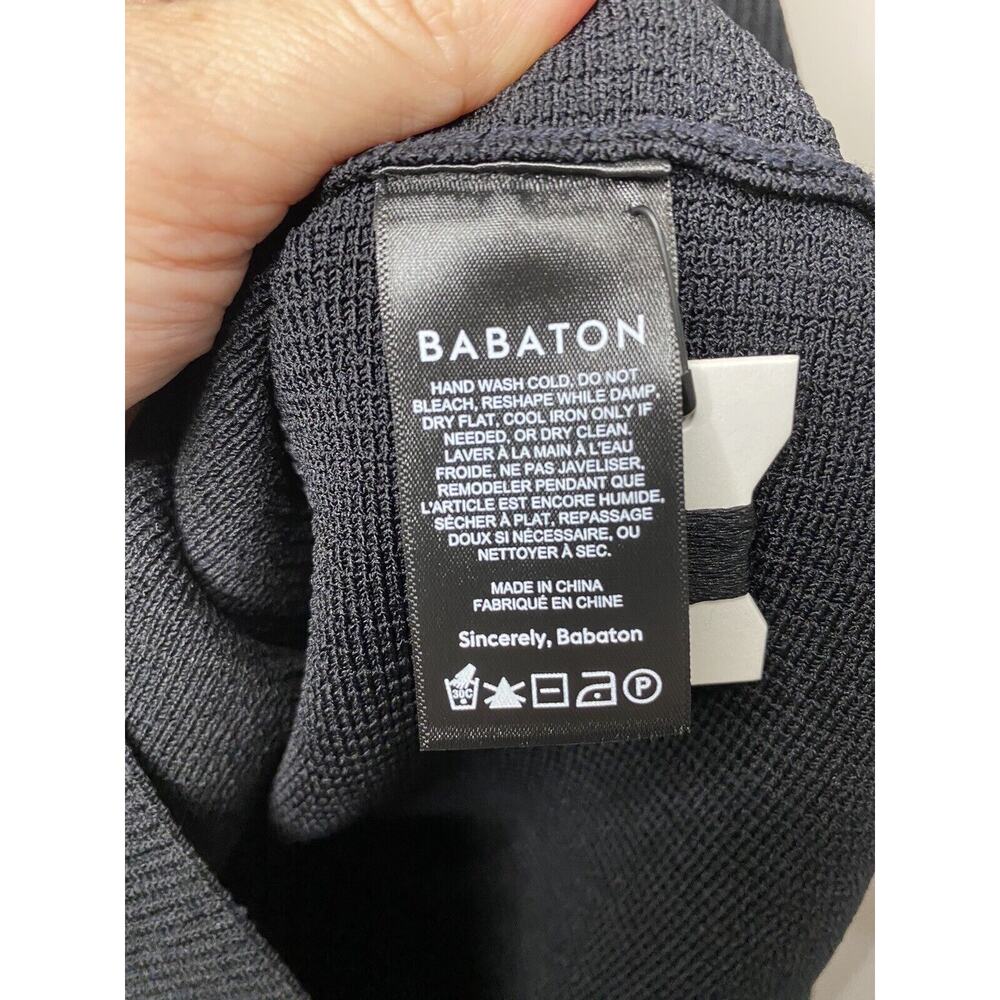 Aritzia Babaton Dress Women Sm Matte Black Sculpt Knit Racer Ribbed Bodycon NWOT - Picture 4 of 5